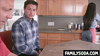 Mom Banged By Son While Cooking For Dad